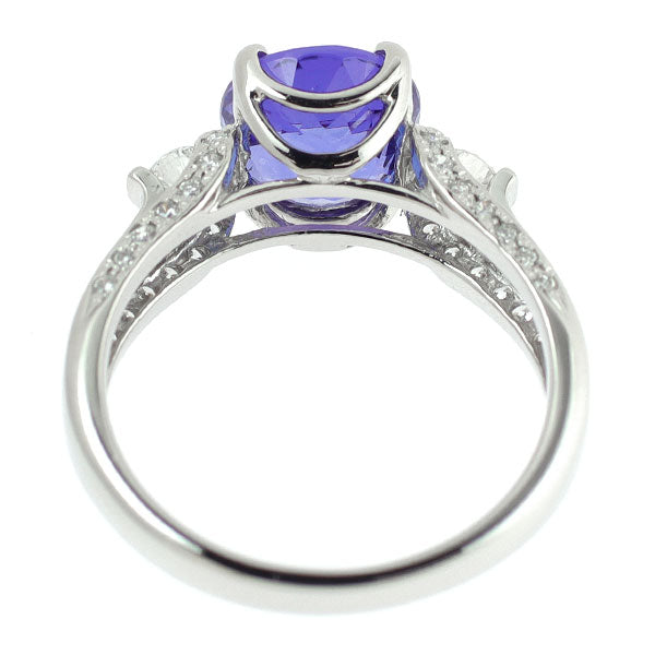 Pt900 タンザナイト ダイヤモンド リング 2.47ct D0.31ct