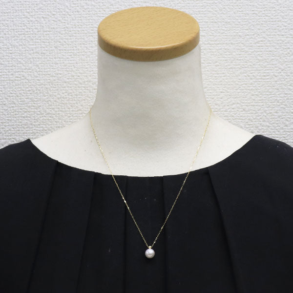 K18YG アコヤ 真珠/パール ペンダントネックレス 径約8.0mm