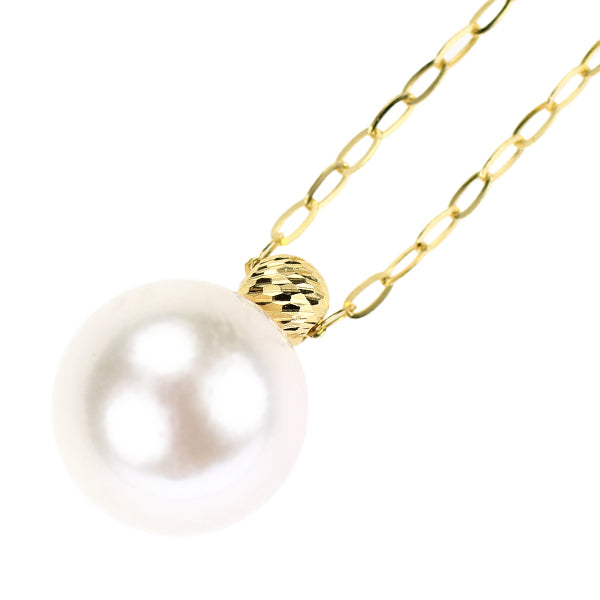 K18YG アコヤ 真珠/パール ペンダントネックレス 径約8.0mm