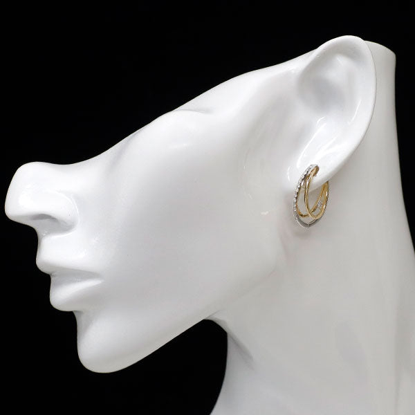 K18YG/WG ダイヤモンド フープ ピアス 0.30ct