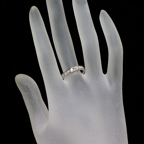 希少 Pt950 天然ピンク/カラーレス ダイヤモンド リング 0.045ct D0  