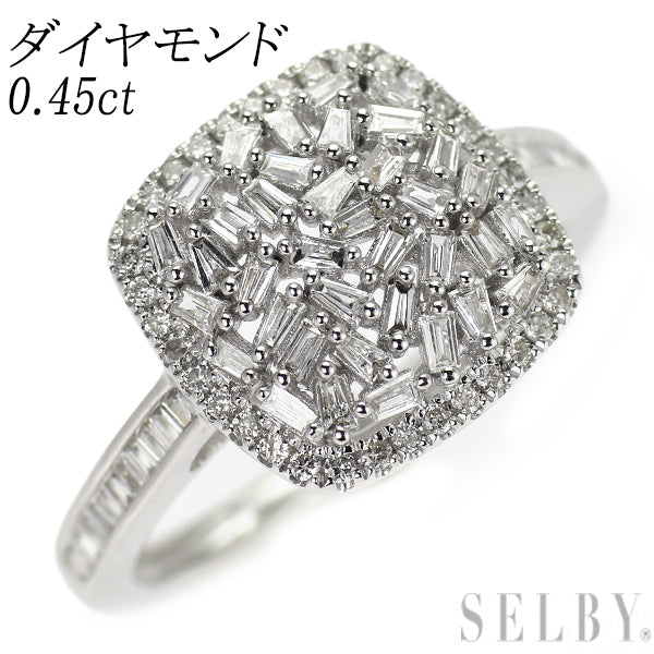 K18WG ダイヤモンド リング 0.45ct
