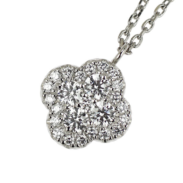 Pt950/ Pt850 ダイヤモンド ペンダントネックレス 0.37ct フラワー