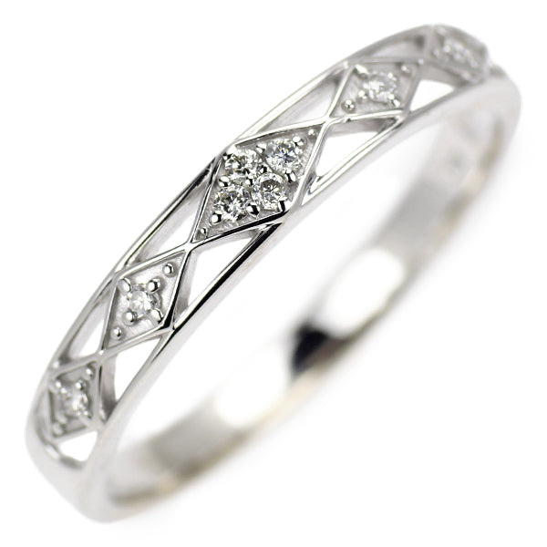 美品 VENDOME ヴァンドーム ハーフエタニティリング K18WG約6号