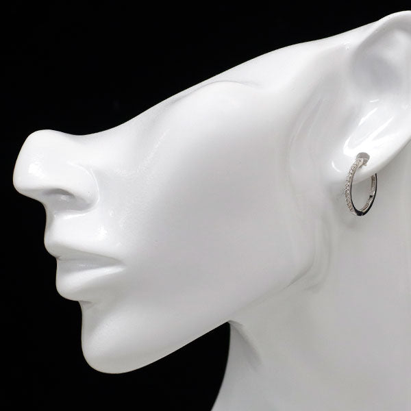 K18WG ダイヤモンド フープ ピアス 0.20ct