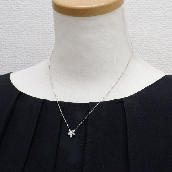 ティファニー Pt950 ダイヤモンド ペンダントネックレス ビクトリア ミックスクラスター 《セルビー銀座店》【中古】