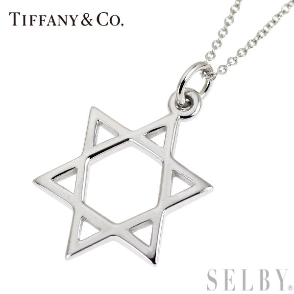 ティファニー K18WG ペンダントネックレス スターオブダビデ