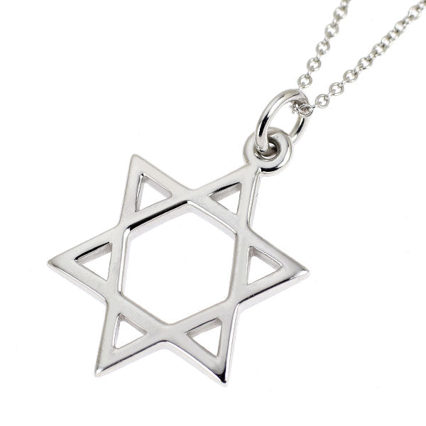 ティファニー K18WG ペンダントネックレス スターオブダビデ