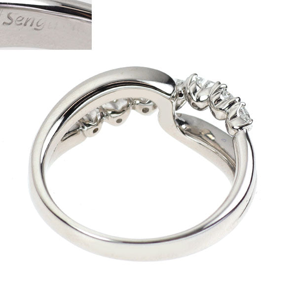 千雅（Senga ） Pt900 ハートシェイプ ダイヤモンド リング 0.54ct