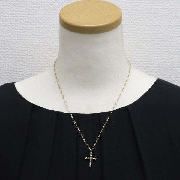 カシケイ/Kashikey K18BG ダイヤモンド ペンダントネックレス 0.40ct クロス