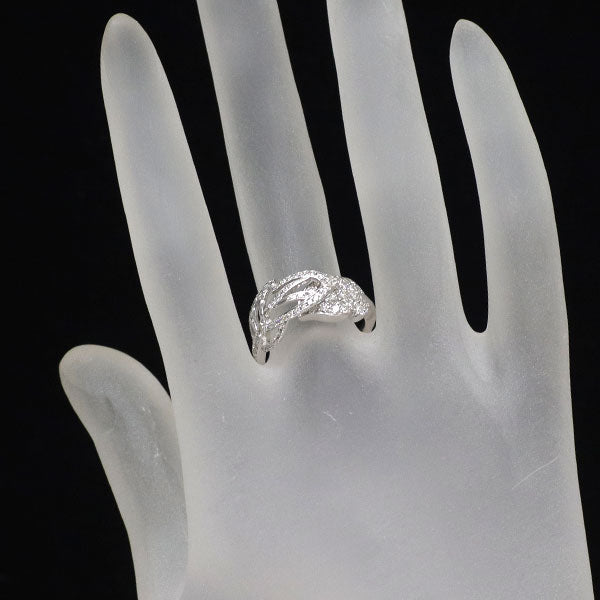 K18WG ダイヤモンド リング 0.75ct 植物