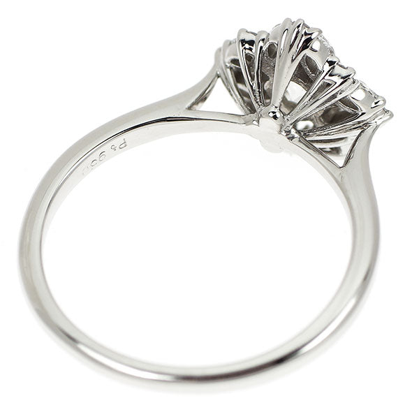 Pt950 クッションカット ダイヤモンド リング 0.53ct G IF D0.248ct