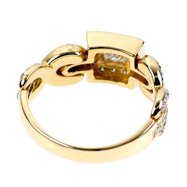 K18YG プリンセスカット ダイヤモンド リング 0.26ct D0.67ct