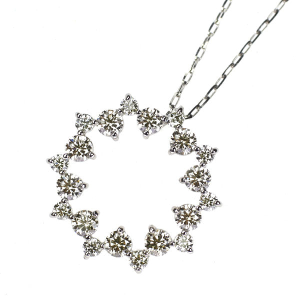 Pt950/ Pt850 H&C ダイヤモンド ペンダントネックレス 0.75ct