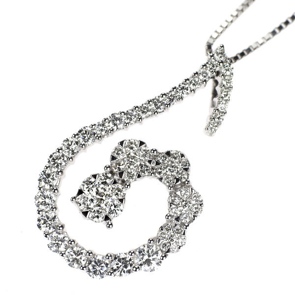 K18WG ダイヤモンド ペンダントネックレス 1.25ct