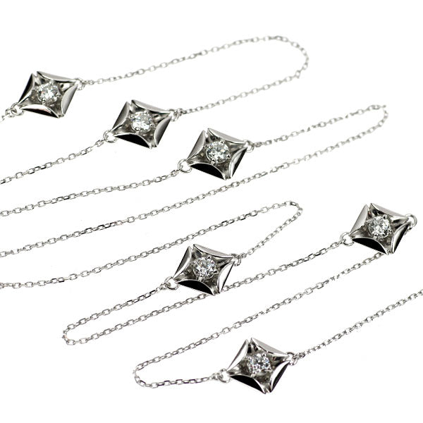 フォーエバーマーク Pt850 ダイヤモンド ロングネックレス 0.72ct