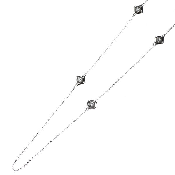 フォーエバーマーク Pt850 ダイヤモンド ロングネックレス 0.72ct ステーション エターナル  86cm