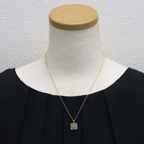 K18YG/WG クッションカット ダイヤモンド ペンダントネックレス 0.367ct FDY VS2