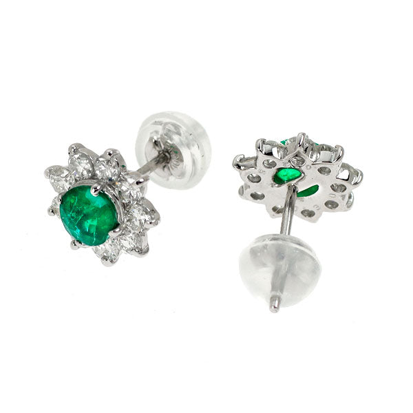 ふ*わ様 Pt900エメラルドダイヤモンドピアス 宝石 エメラルド