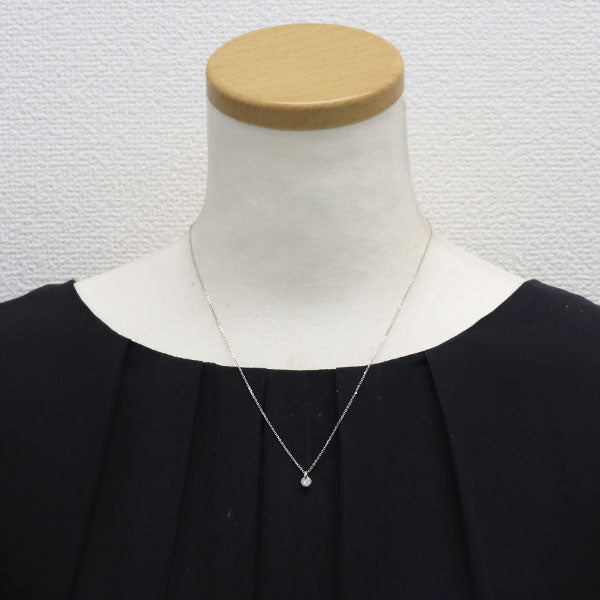 新品 Pt900/ Pt850 ダイヤモンド ペンダントネックレス 0.320ct F SI2 G 1点留め【エスコレ】