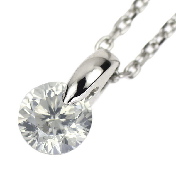 新品 Pt900/ Pt850 ダイヤモンド ペンダントネックレス 0.346ct G SI2 G 1点留め【エスコレ】