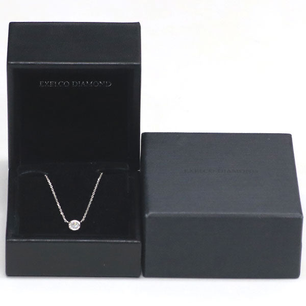 エクセルコ Pt900/ Pt850 ダイヤモンド ペンダントネックレス 0.258ct