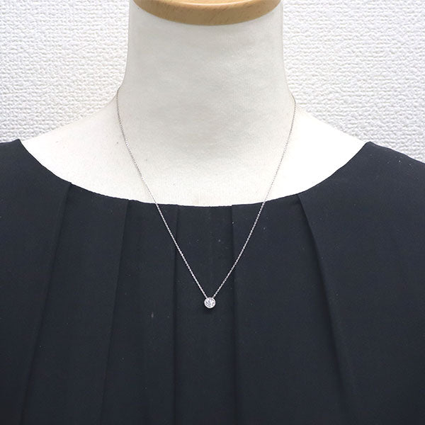 新品 Pt950/ Pt850 多面/スターカット ダイヤモンド ペンダントネックレス 0.522ct G SI1 鍛造ミルグレイン【エスコレ】