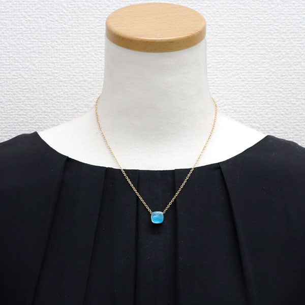 ポメラート K18WG/PG ブルートパーズ ペンダントネックレス ヌードクラシック 《セルビー銀座店》【中古】