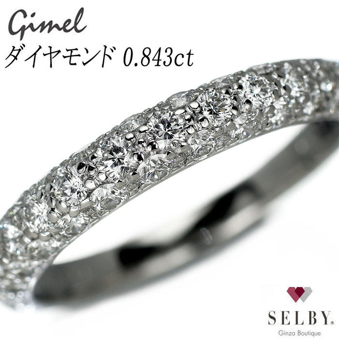 ギメル Pt950 ダイヤモンド リング 0.843ct パヴェ 《セルビー銀座店》【中古】