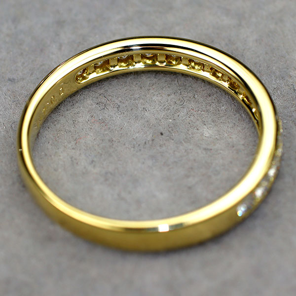 ギメル K18YG ダイヤモンド リング 0.411ct ハーフエタニティ 《セルビー銀座店》【中古】