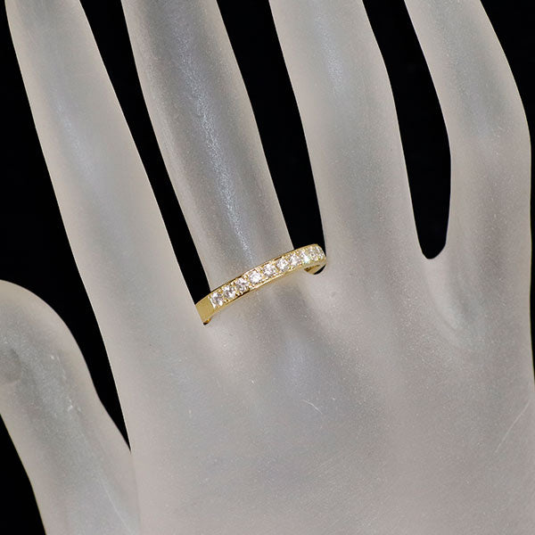 ギメル K18YG ダイヤモンド リング 0.411ct ハーフエタニティ 《セルビー銀座店》【中古】