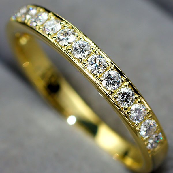 KYOCERA　K18YGダイヤモンドリング　#10　　中古品 KYOCERA K18YGダイヤモンドリング #10 中古品