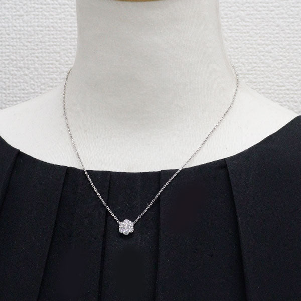 ヴァンクリーフ＆アーペル K18WG ダイヤモンド ペンダントネックレス フルーレット 《セルビー銀座店》【中古】