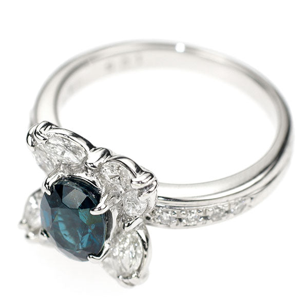 Pt900 カラーチェンジ ガーネット ダイヤモンド リング 1.25ct D0.60ct