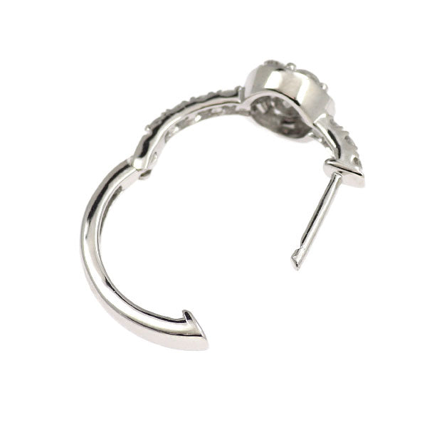 K18WG ダイヤモンド ピアス 0.35ct フープ 片方のみ