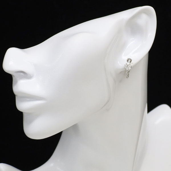 K18WG ダイヤモンド ピアス 0.35ct フープ 片方のみ