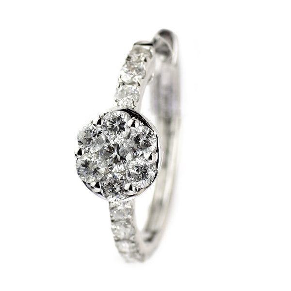 K18WG ダイヤモンド ピアス 0.35ct フープ 片方のみ