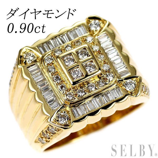 K18YG ダイヤモンド リング 0.90ct