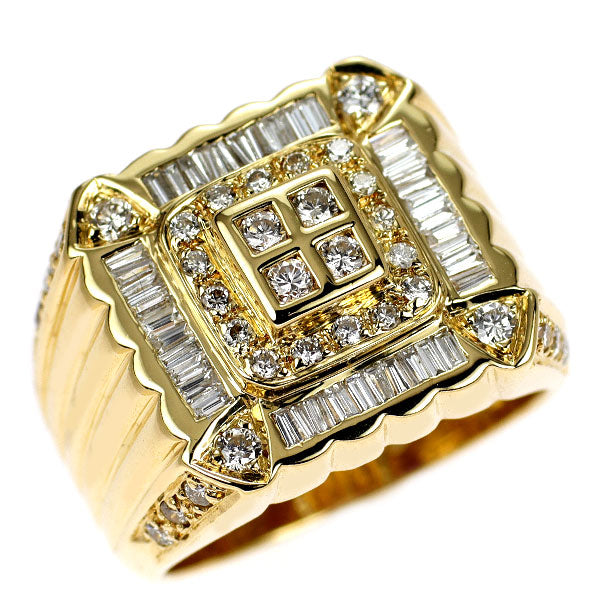 K18YG ダイヤモンド リング 0.90ct