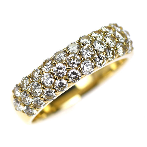 K18YG ダイヤモンド リング 1.04ct パヴェ