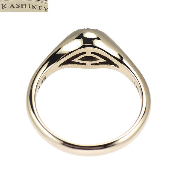 カシケイ K18BG ブラウン ダイヤモンド  リング 0.25ct D0.09ct カシケイモア