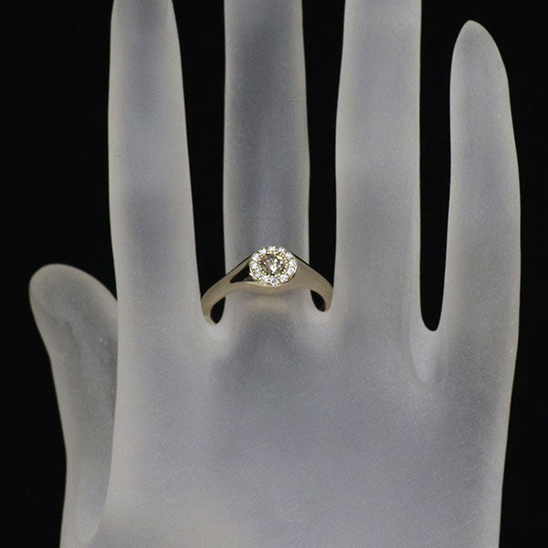 カシケイ K18BG ブラウン ダイヤモンド  リング 0.25ct D0.09ct カシケイモア