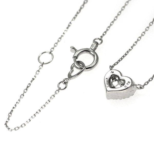 ポンテヴェキオ K18WG ダイヤモンド ペンダントネックレス 0.13ct ハート