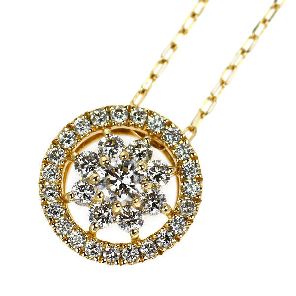 K18YG ダイヤモンド ペンダントネックレス 0.53ct