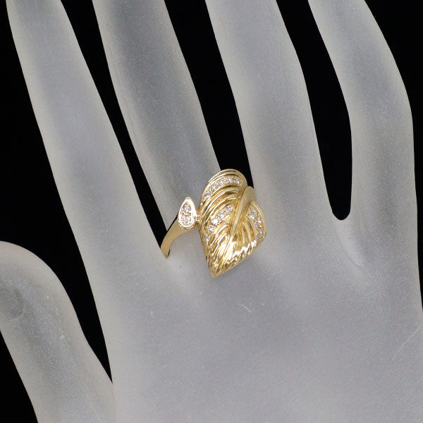 K18YG ダイヤモンド リング 0.18ct 植物