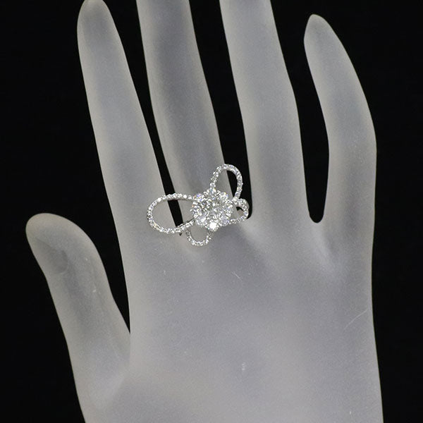 K18WG ダイヤモンド リング 1.42ct ミステリーセッティング