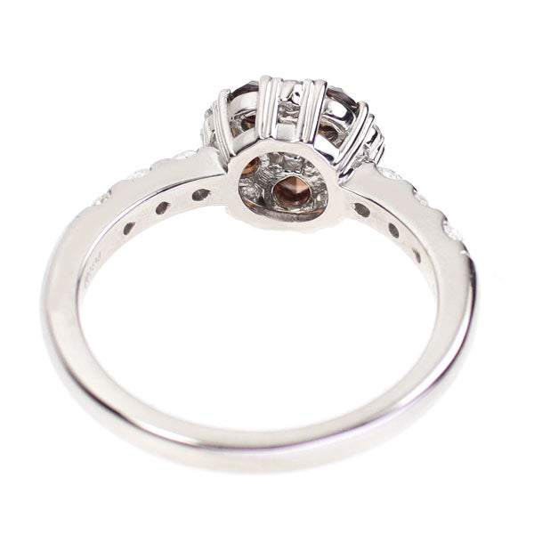 新品 Pt900 ローズカット ダイヤモンド リング 0.51ct 0.20ct【エスコレ】フラワー