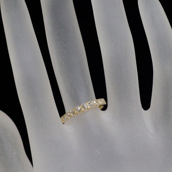 新品 K18YG ローズカット ダイヤモンド リング 0.30ct ハーフエタニティ【エスコレ】