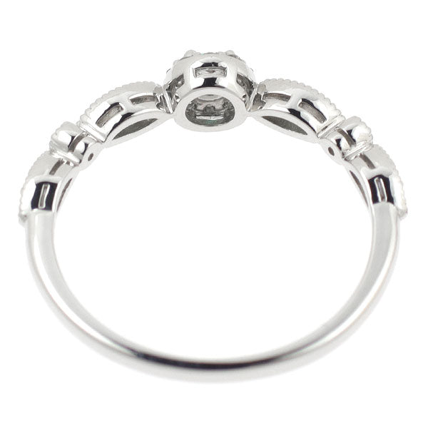 新品 Pt900 パライバトルマリン デマントイドガーネット アウイナイト ダイヤ リング 0.06ct G0.01ct H0.01ct D0.10ct【エスコレ】