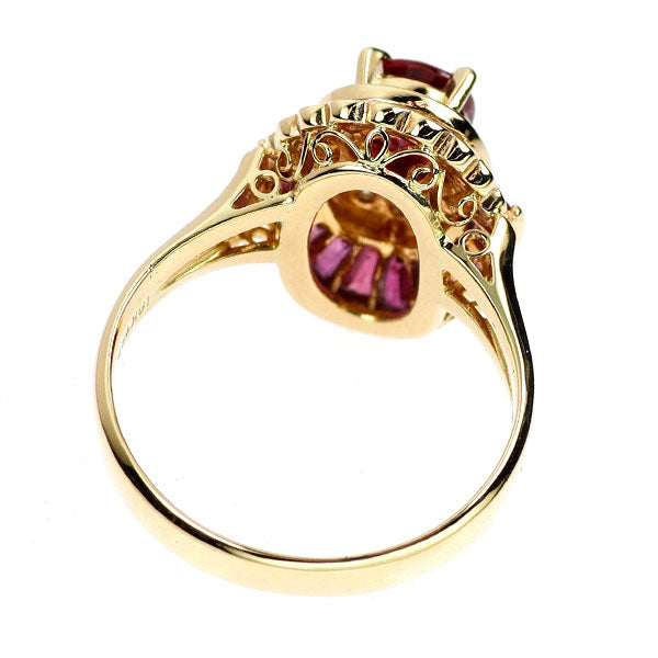 K18YG ルビー ダイヤモンド リング 0.77ct R0.97ct D0.24ct